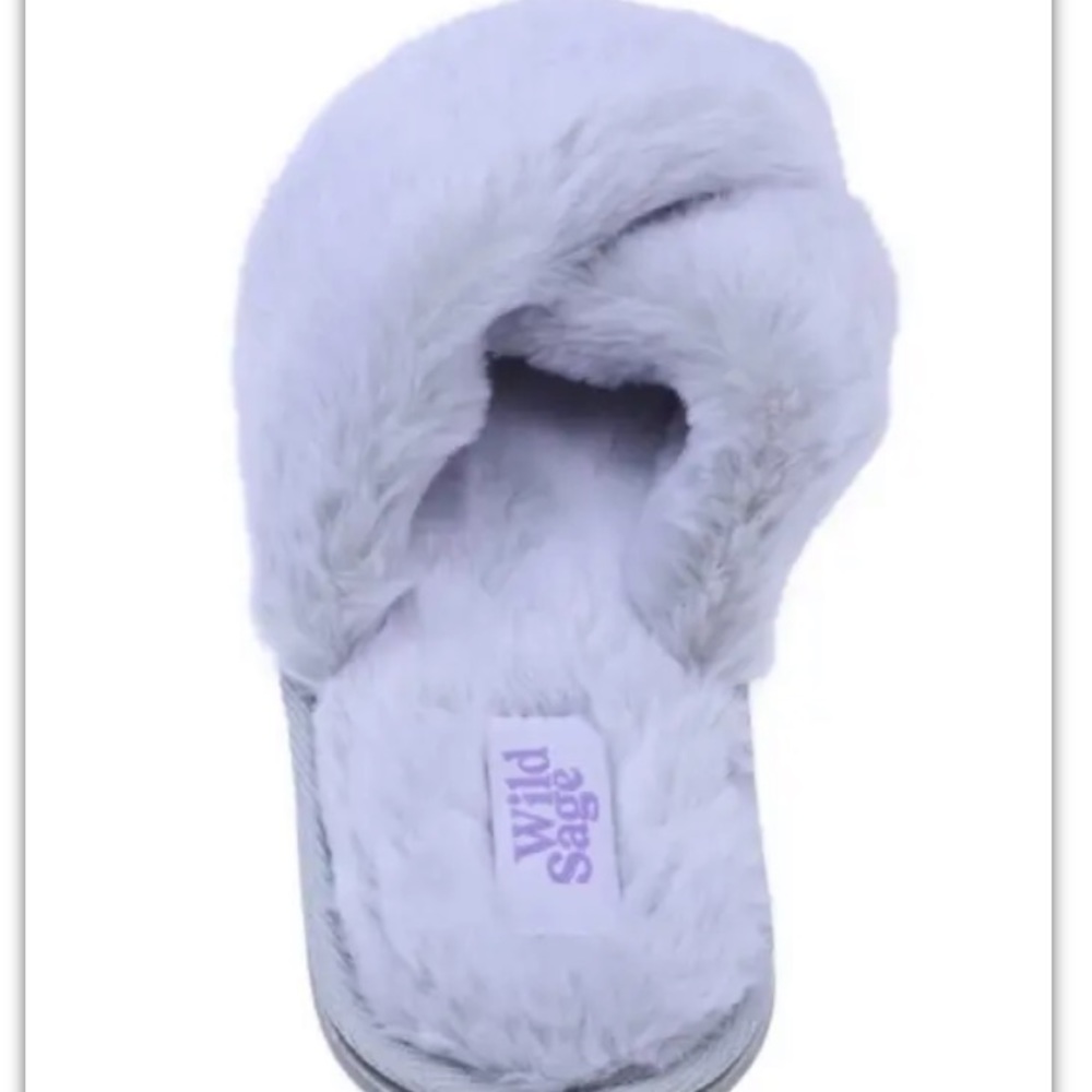 Wild Sage X-Large Fur Slippers in Microchip NWT